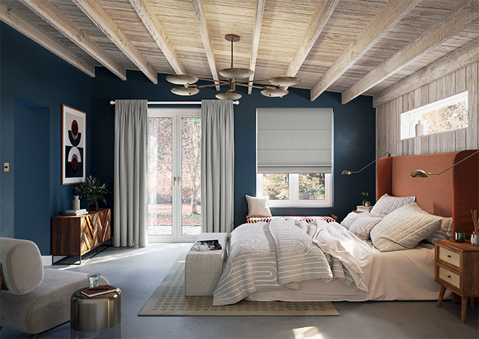 Menton, Stone Grey - Roman Blind - Image 8